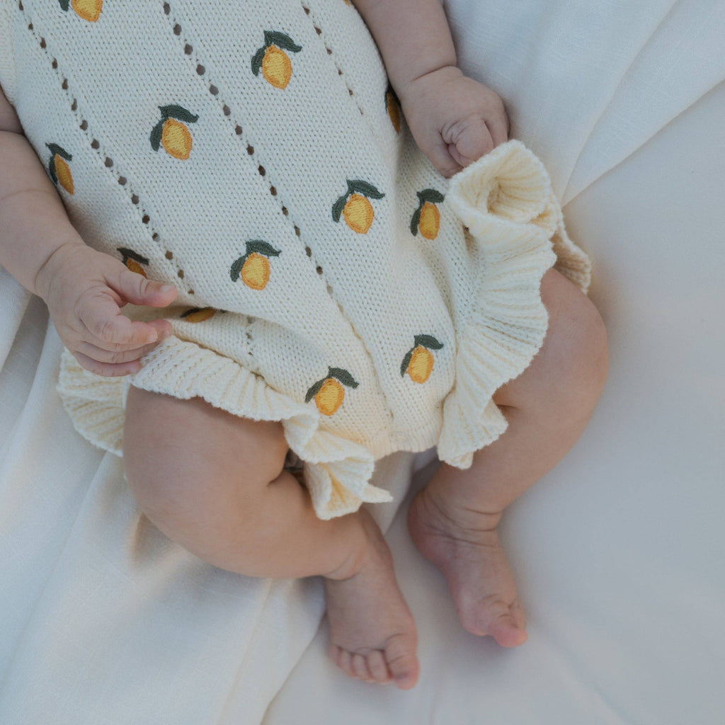 Lemon Drop Knit Romper🍋