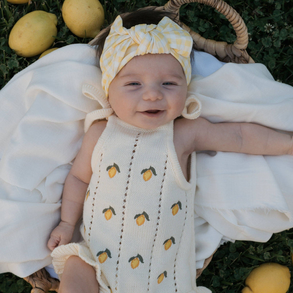 Lemon Drop Knit Romper🍋
