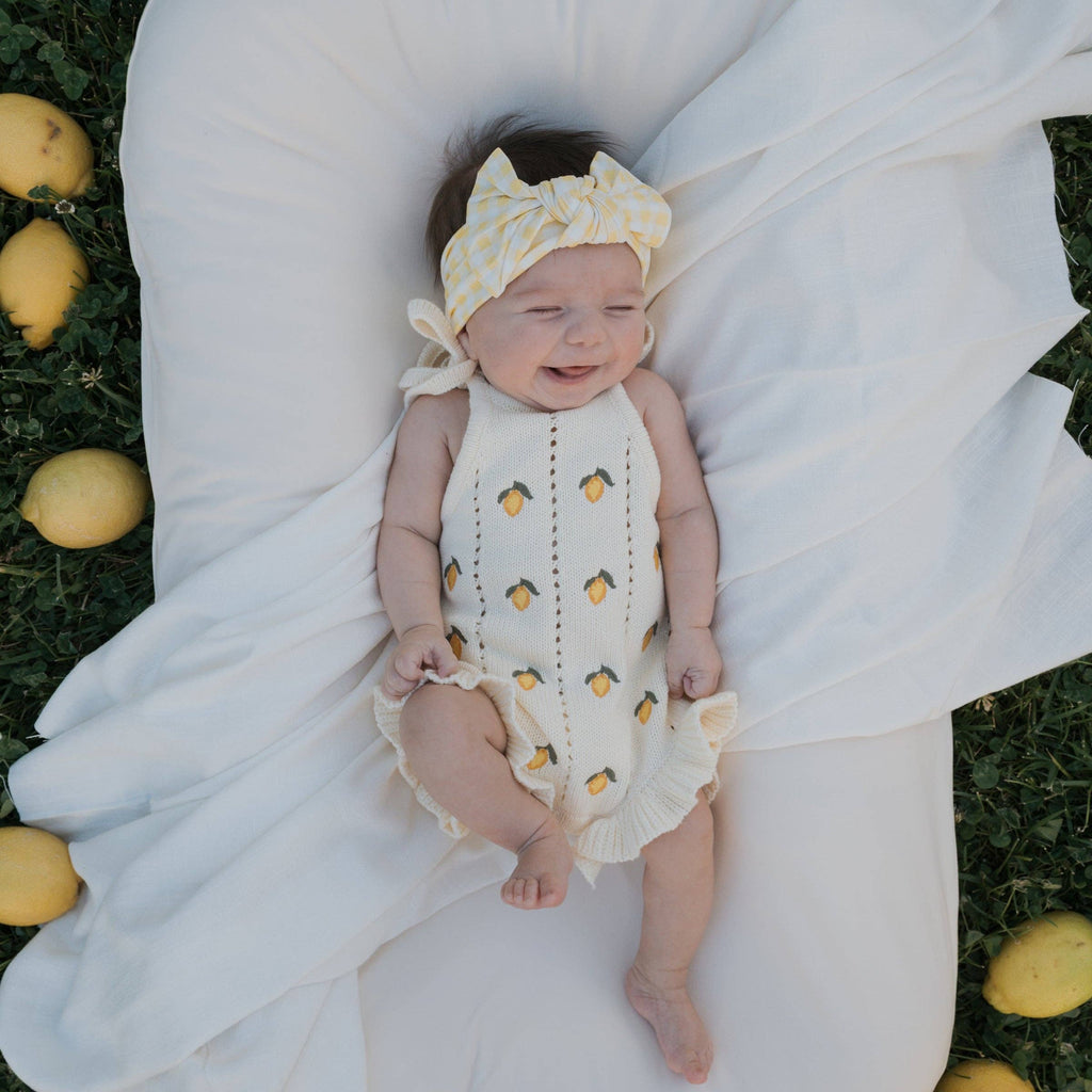 Lemon Drop Knit Romper🍋