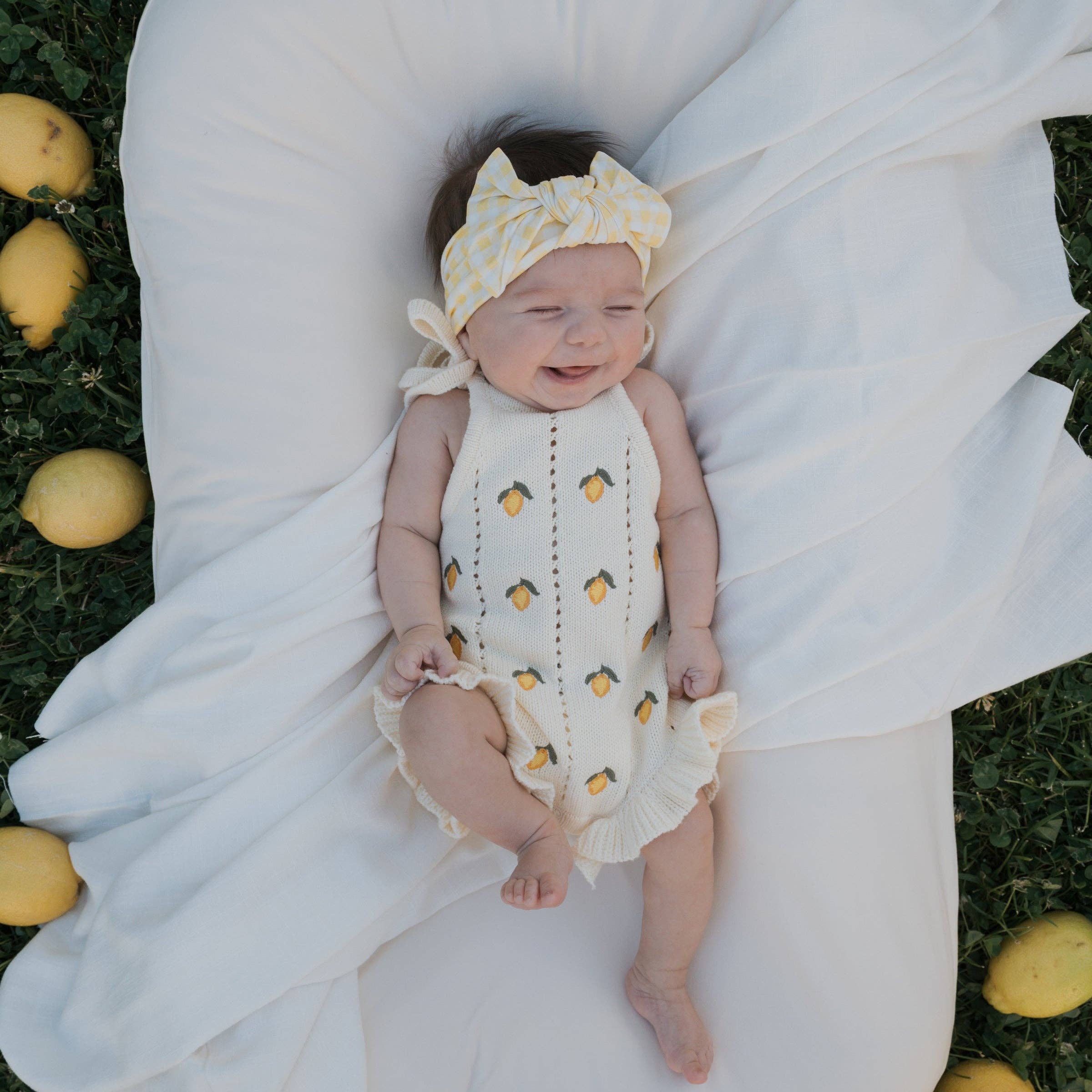 Lemon Drop Knit Romper🍋